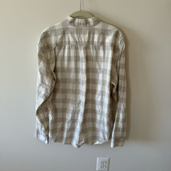 Billy Reid button front top size large standard fit checkered print - Picture 4 of 7